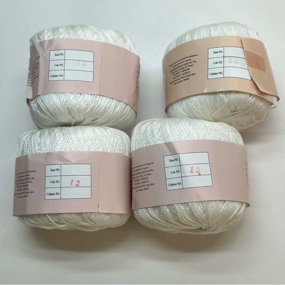 lace white crochet thread cotton yarn 4 balls crafting knitting - Picture 4 of 4